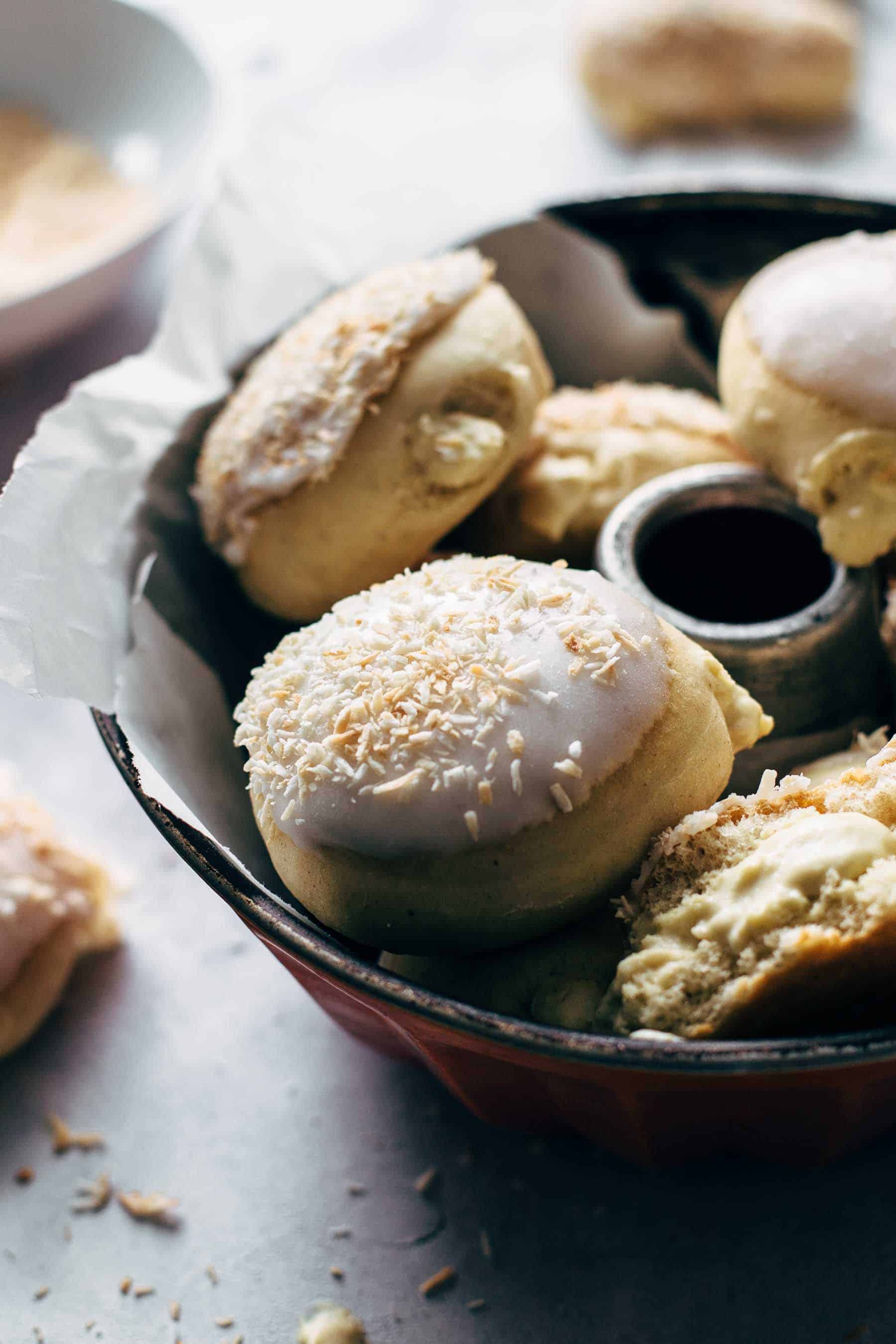 Coconut Cream filled Baked Yeast Donuts Recipe