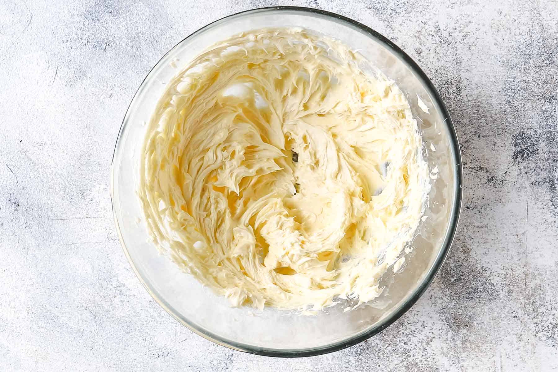 mixed butter in a bowl