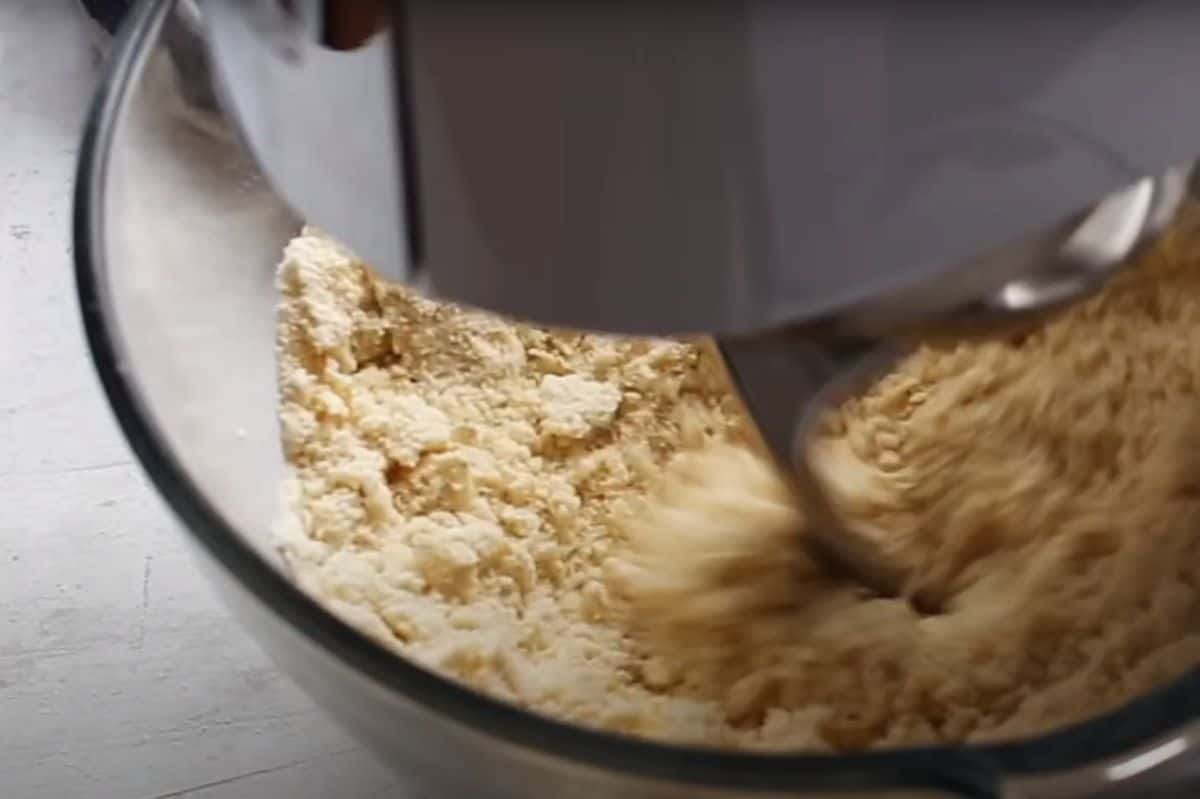 croissant dry ingredients in a mixing bowl