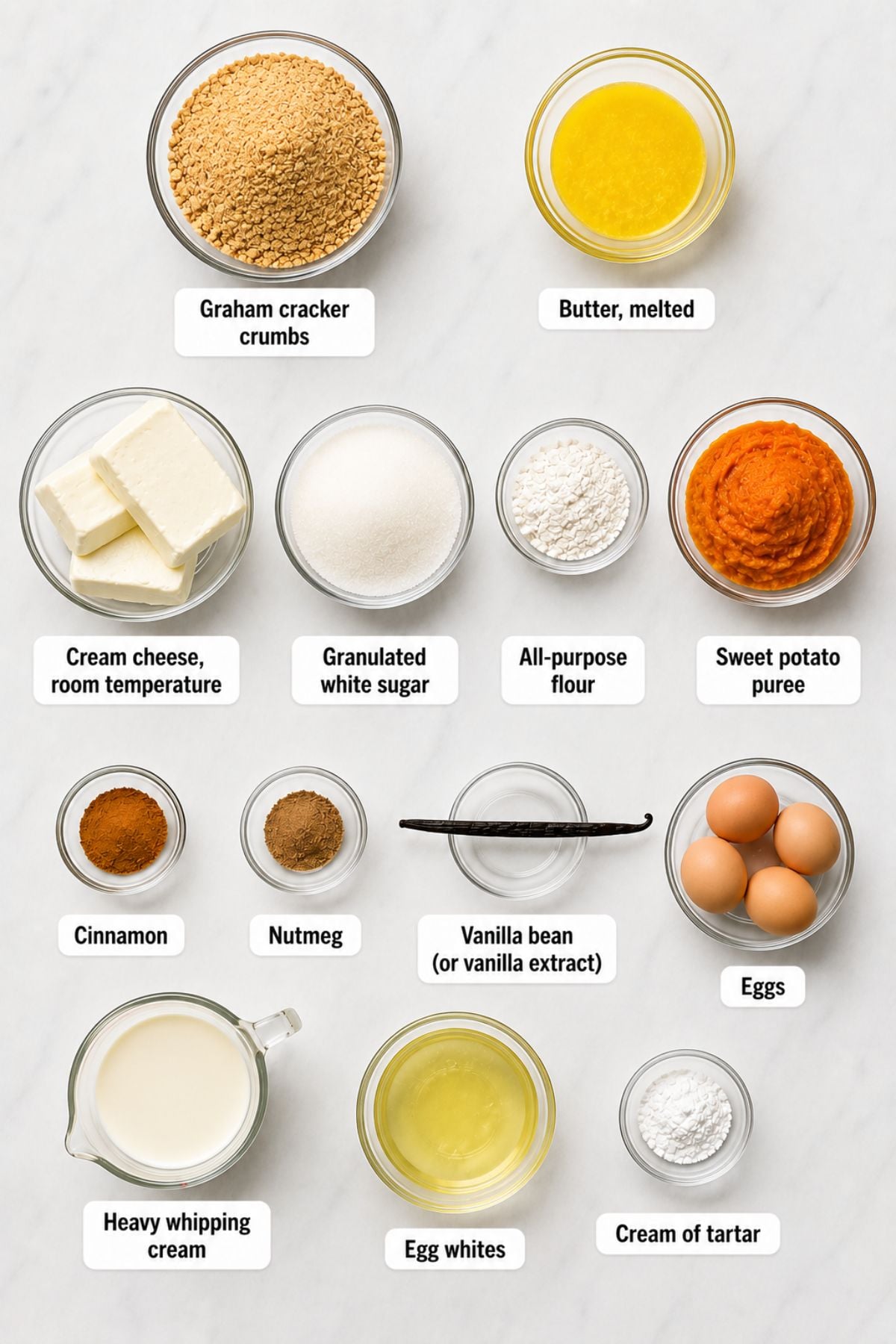 easy sweet potato cheesecake ingredients
