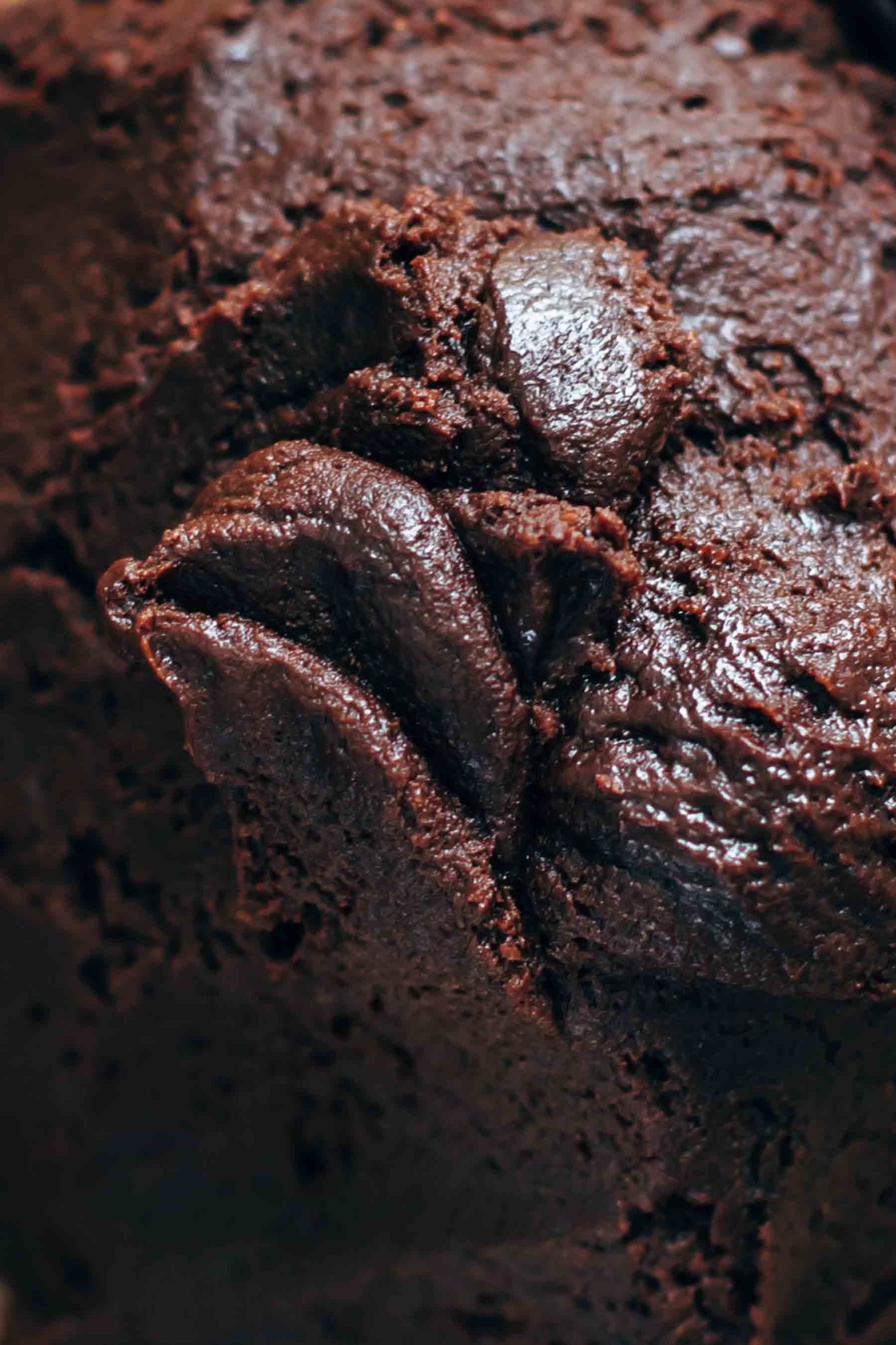 close up of chocolate cookie dough