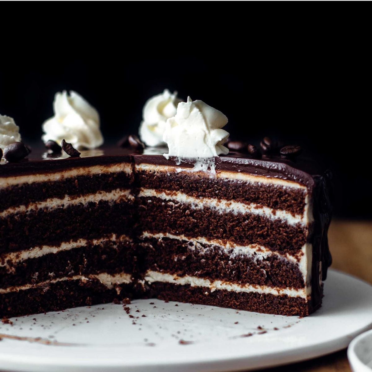 chocolate coffee cake recipe sliced