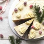 cranberry orange cake with White Chocolate Frosting