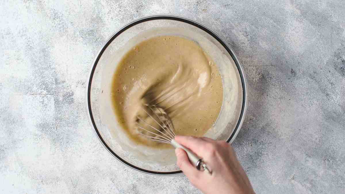 Wet ingredients mixed together in a bowl