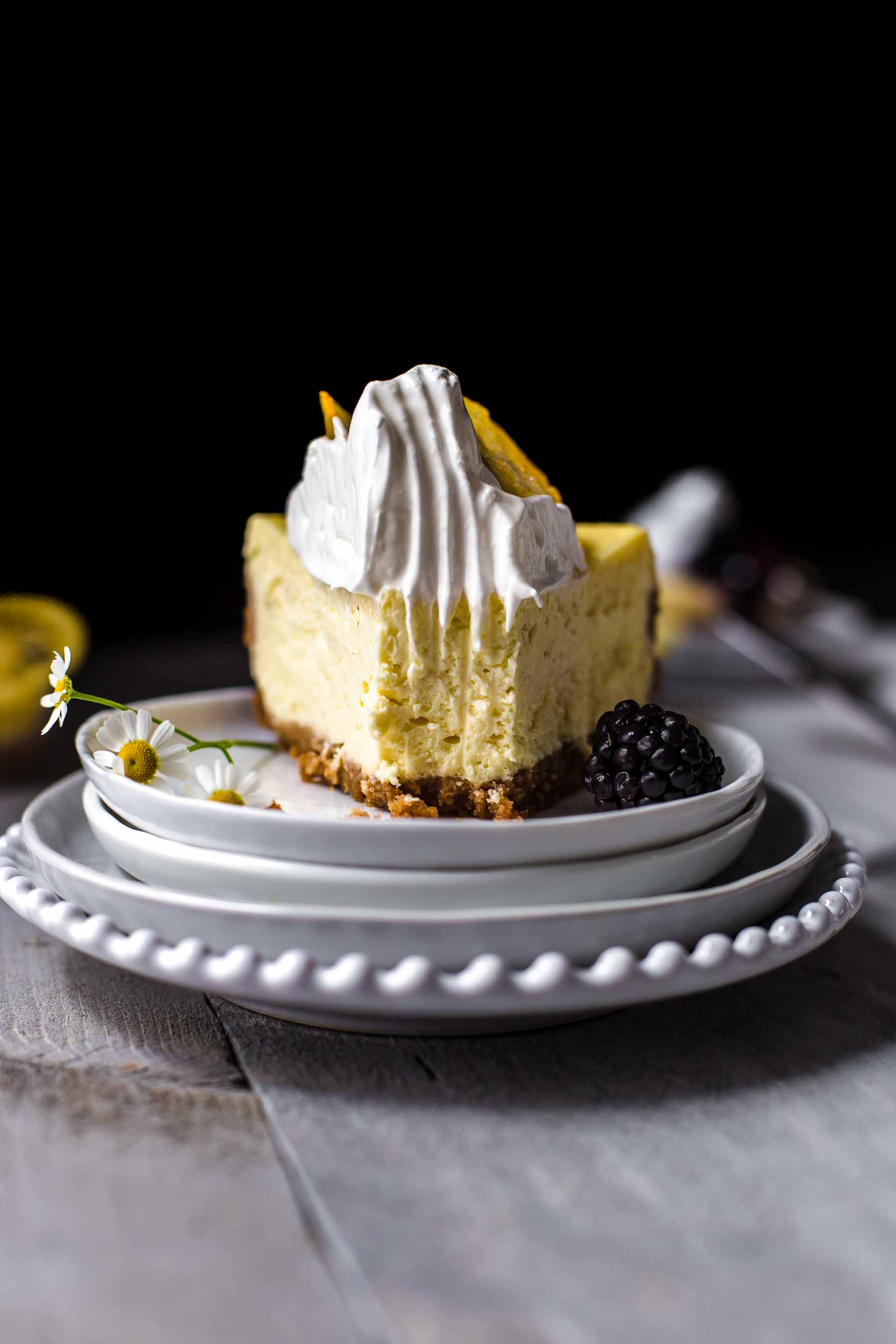 Bitten Lemon Cheesecake slice
