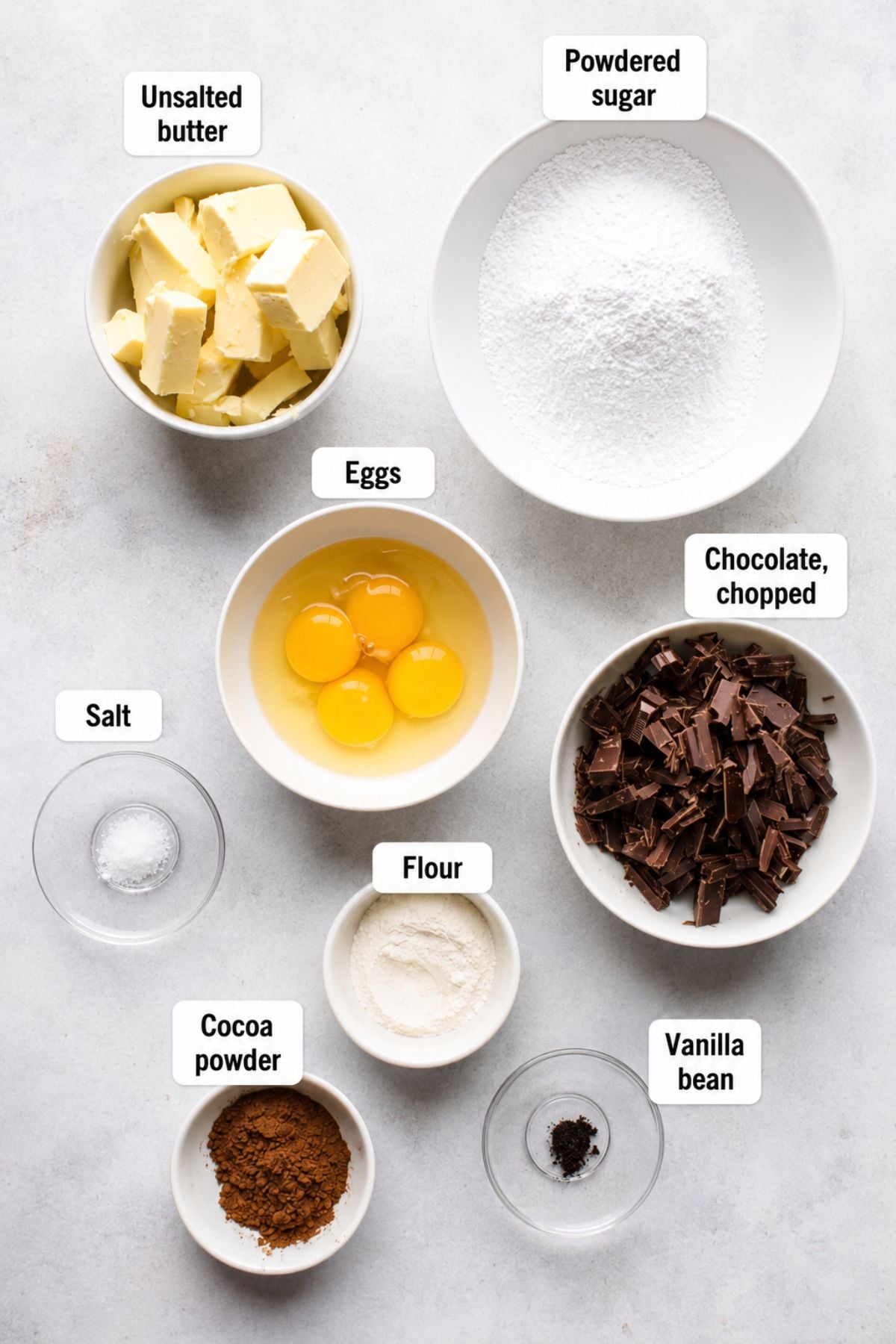 Molten Chocolate Lava Cakes ingredients
