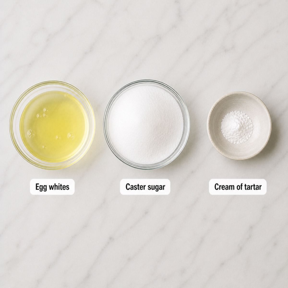 Meringue ingredients