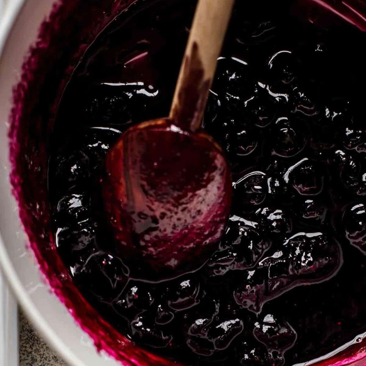 Blueberry sauce final product