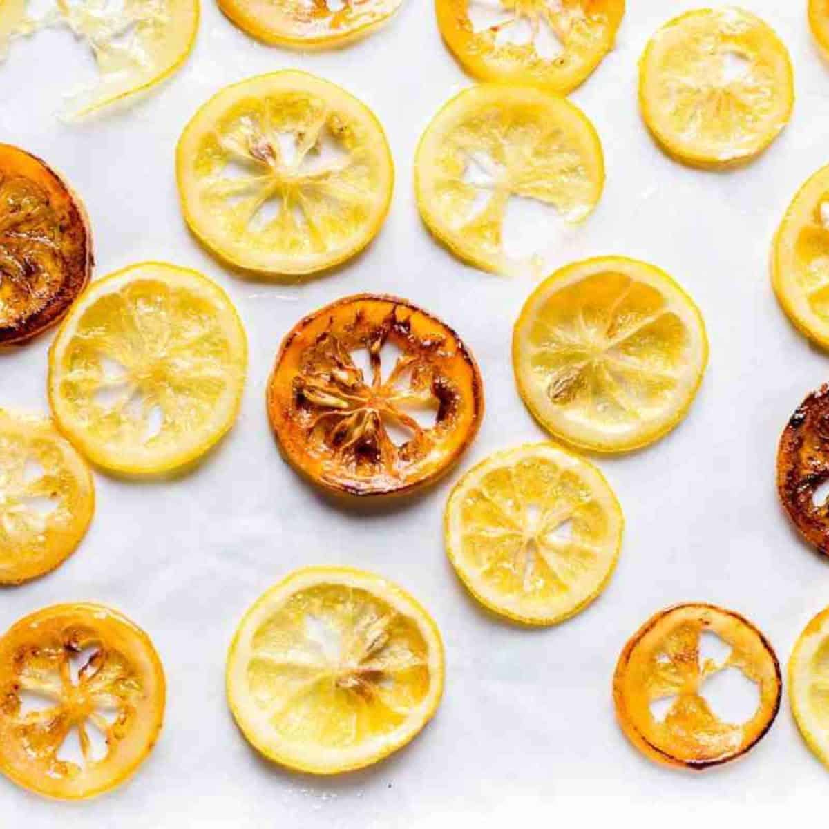 Candied lemons after they are complete