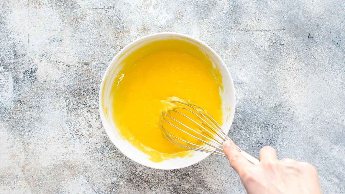 egg yolks and cornstarch whisked together in small bowl
