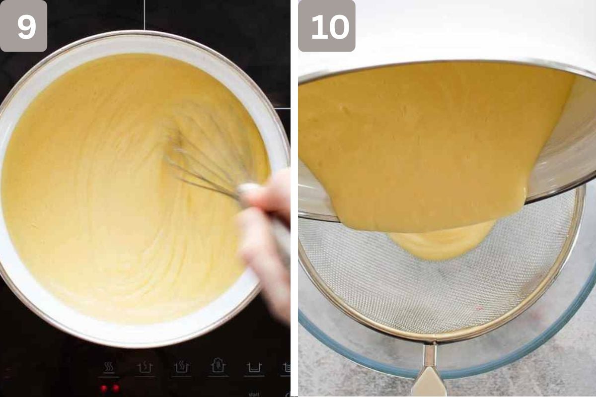 mixture consistency and poured into a strainer