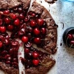 galette on a table with slices cut out