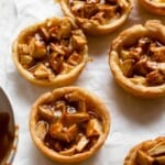 mini apple pies on table