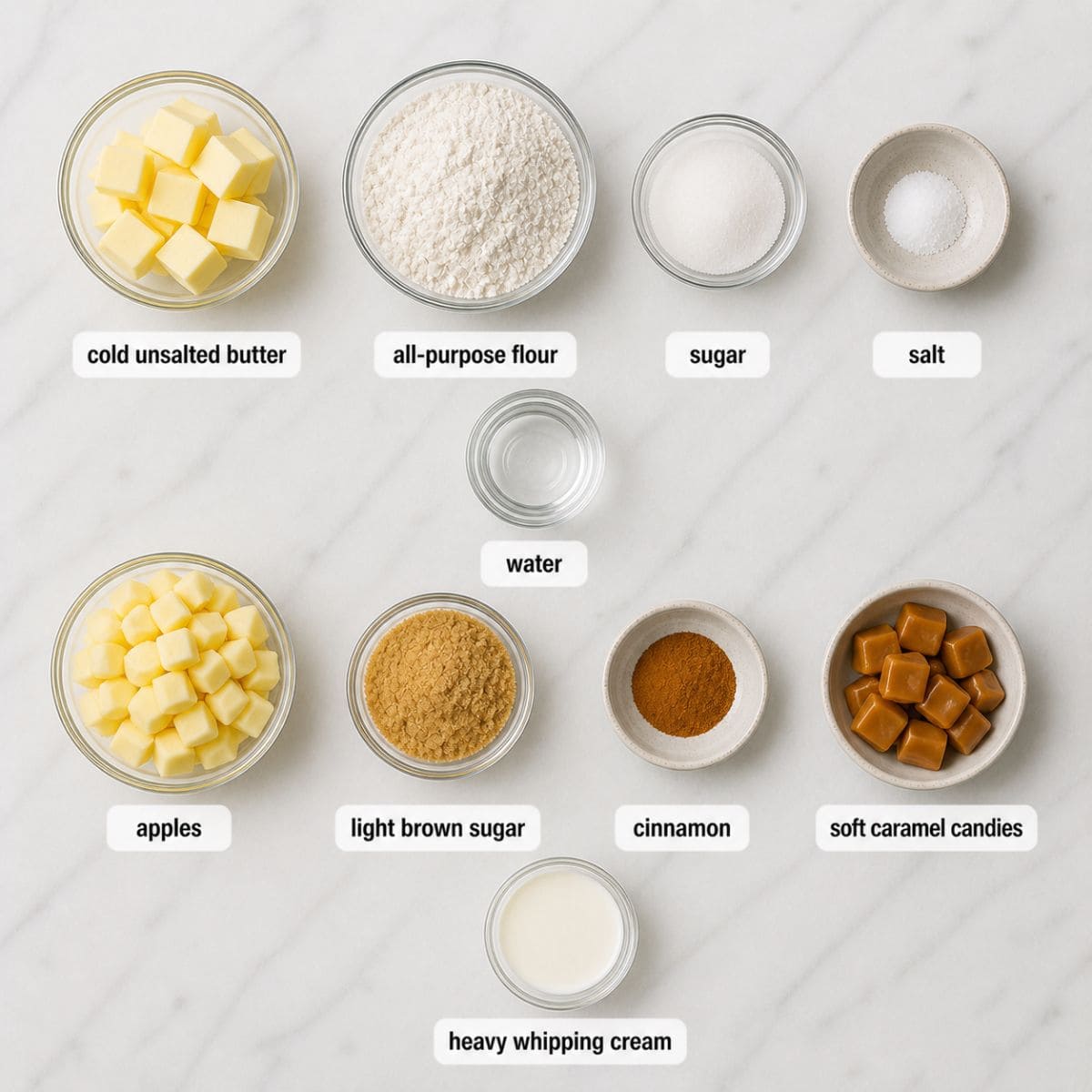 mini caramel apple pies ingredients