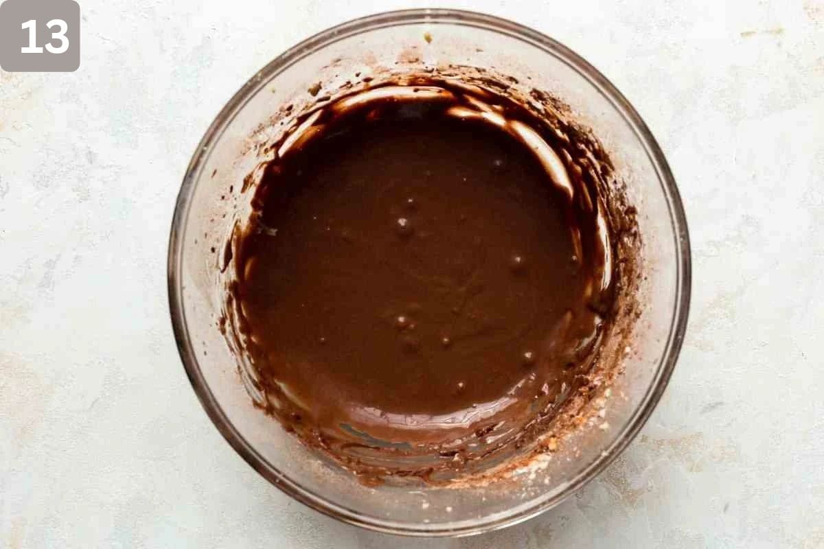 milk added to cocoa mixture and mixed