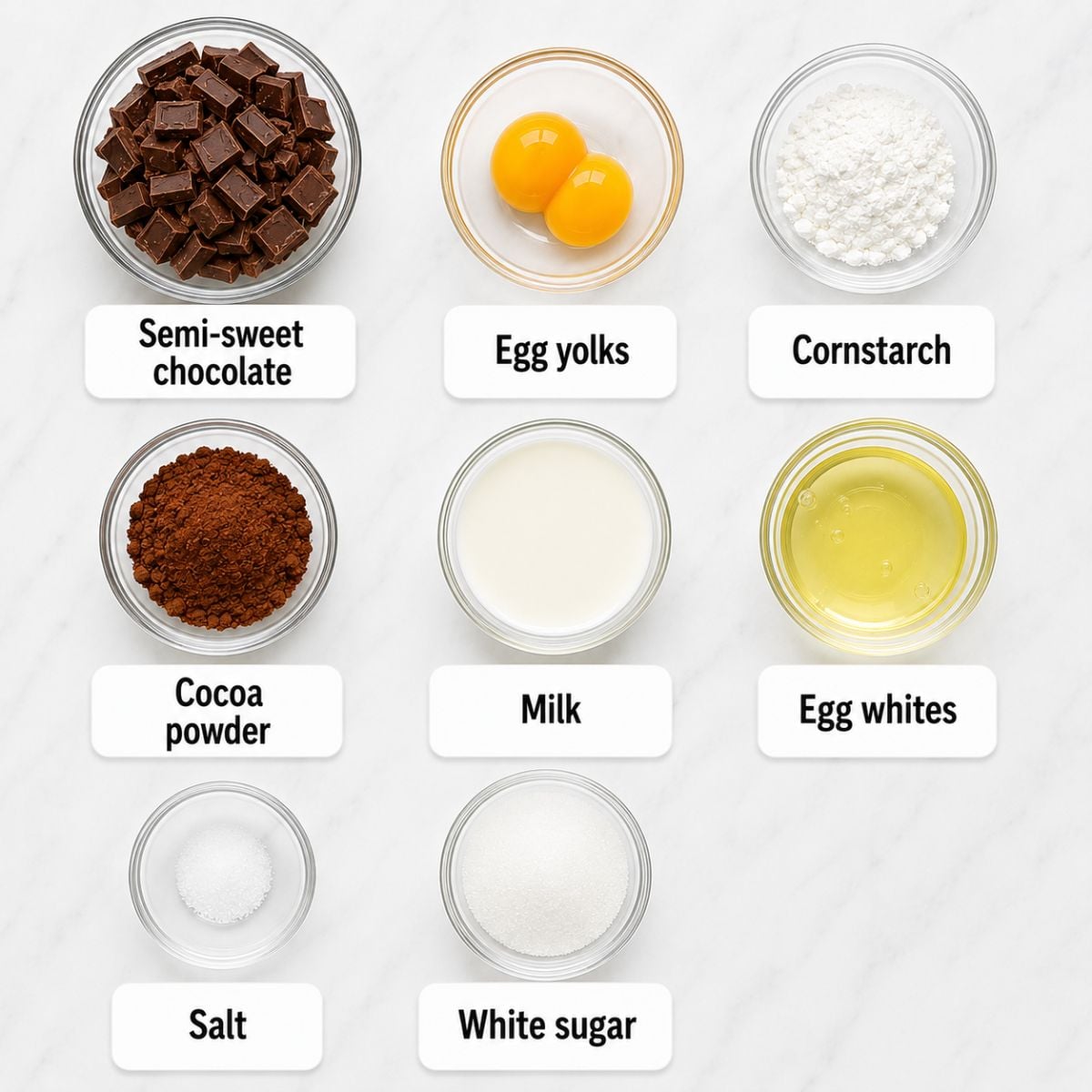 easy chocolate souffle ingredients