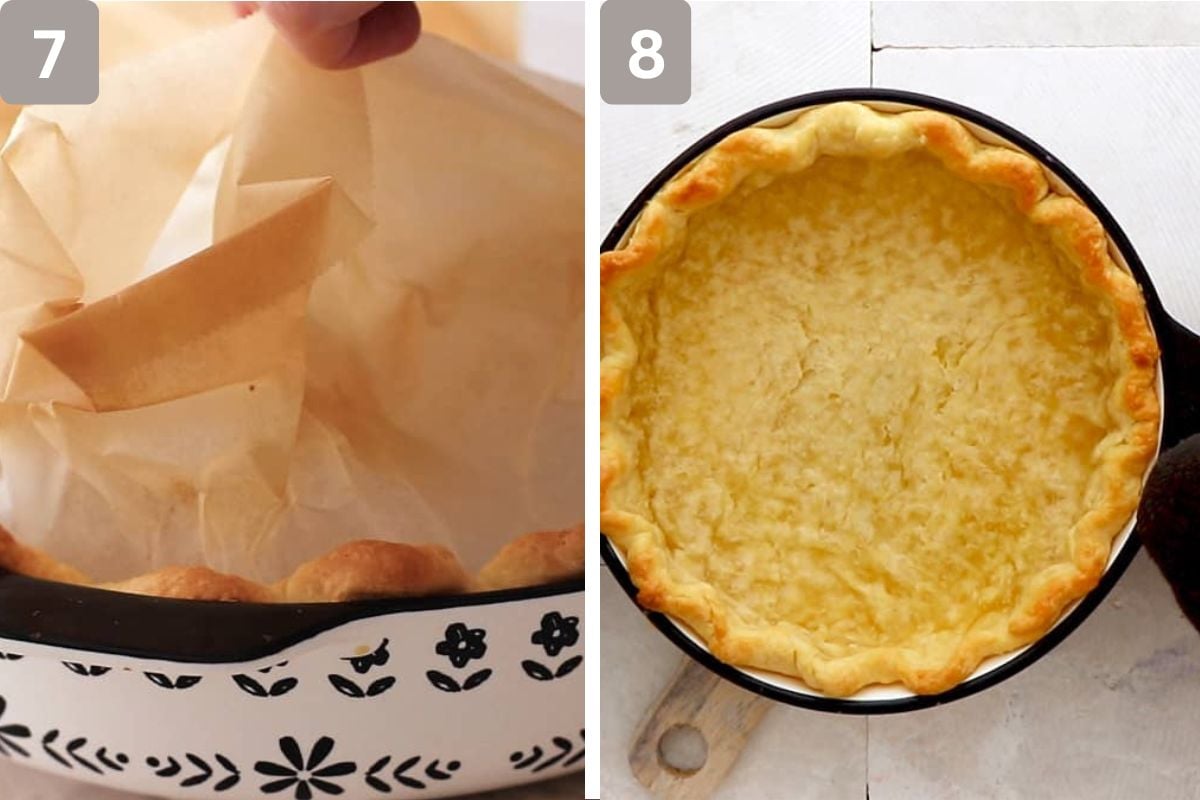 Remove the weights and bake for additional 5 minutes