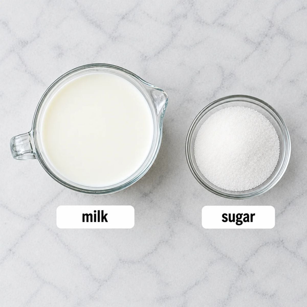 Easy Homemade Sweetened Condensed Milk Recipe ingredients