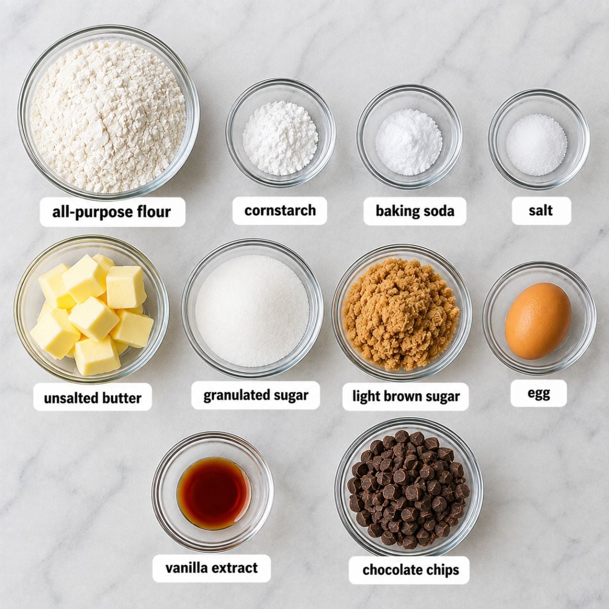Best Chocolate Chip Cookies from Scratch ingredients