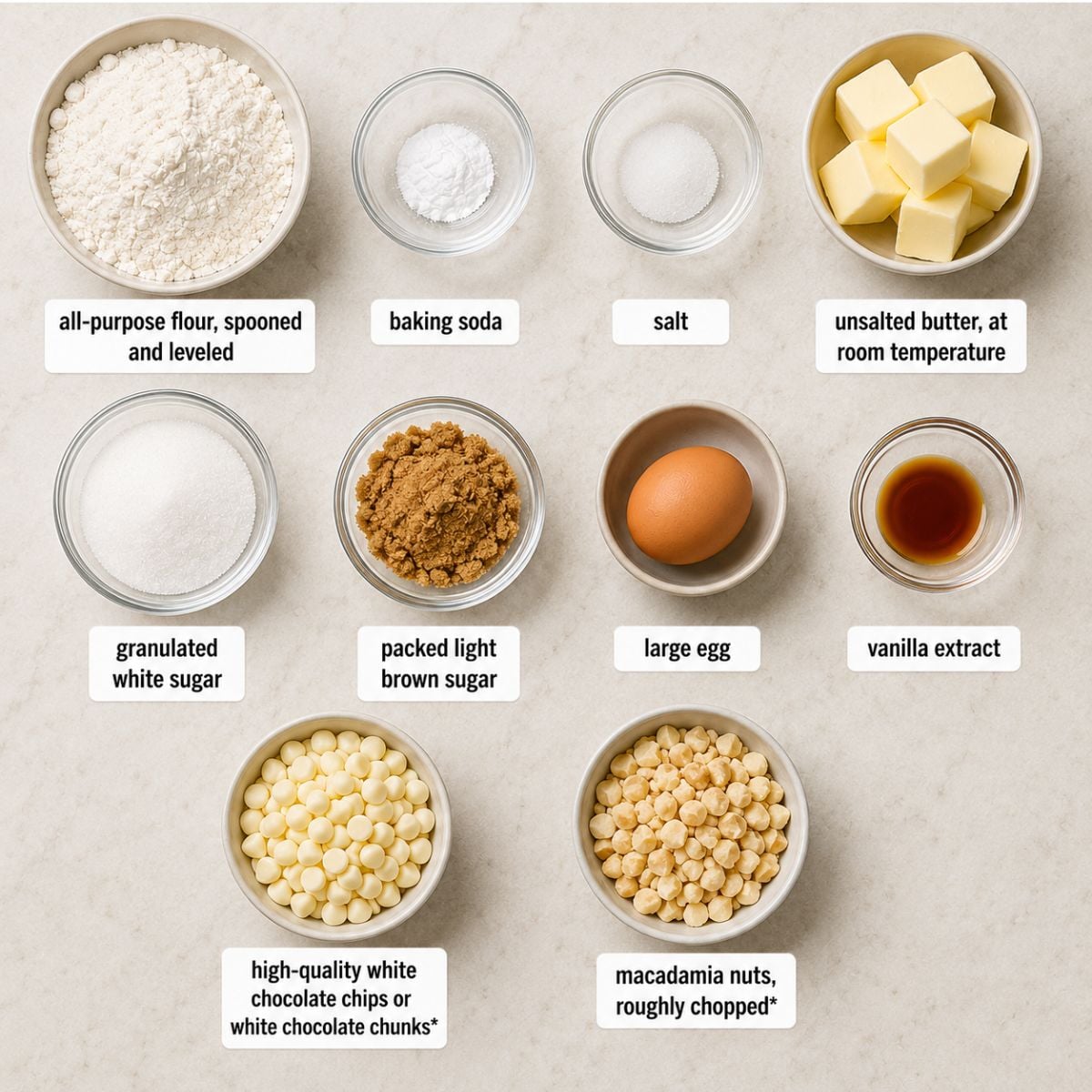 Best white chocolate macadamia nut cookies ingredients