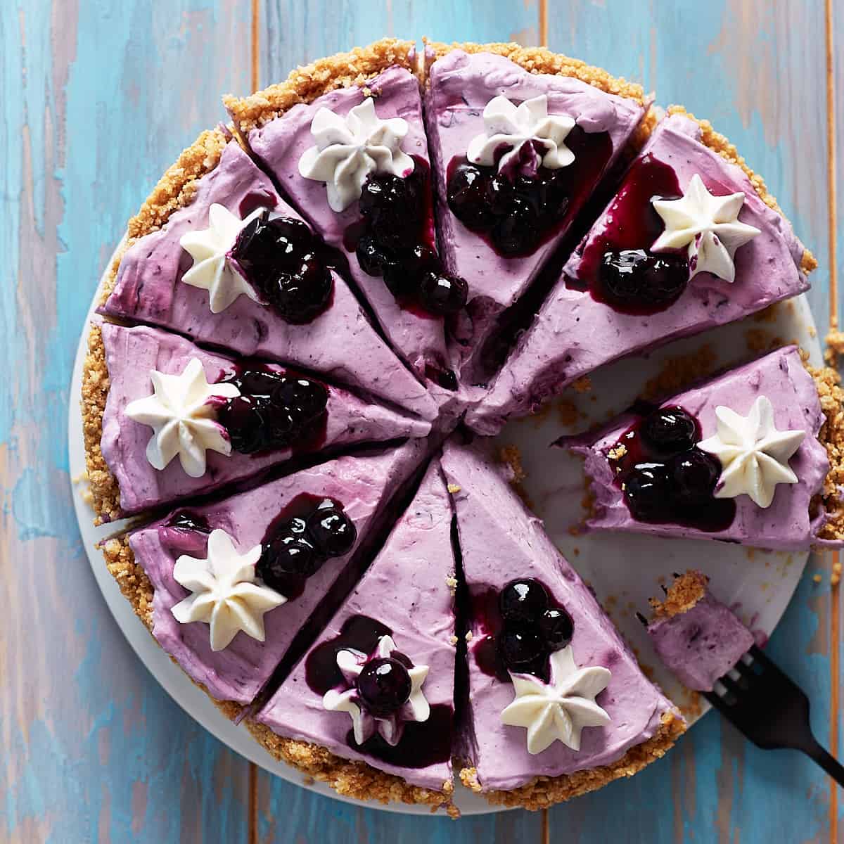 No-Bake Blueberry Cheesecake - Blueberry Recipes