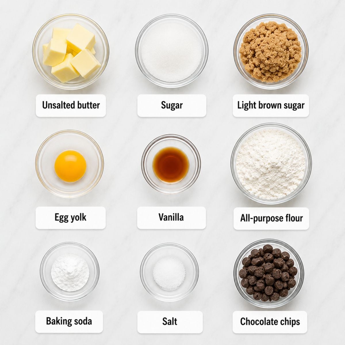 air fryer chocolate chip cookies ingredients