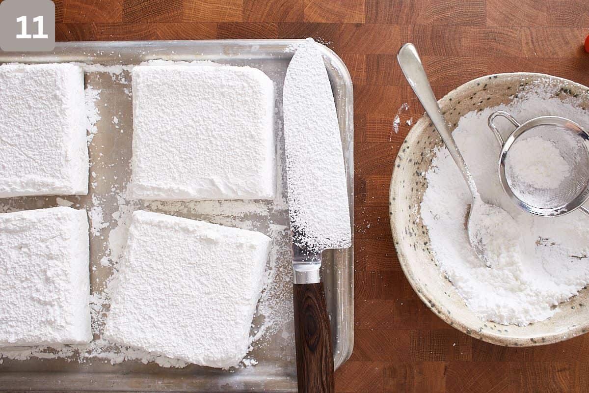 marshmallow final product cut into large squares