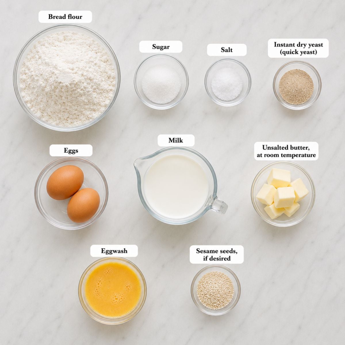 homemade brioche buns ingredients