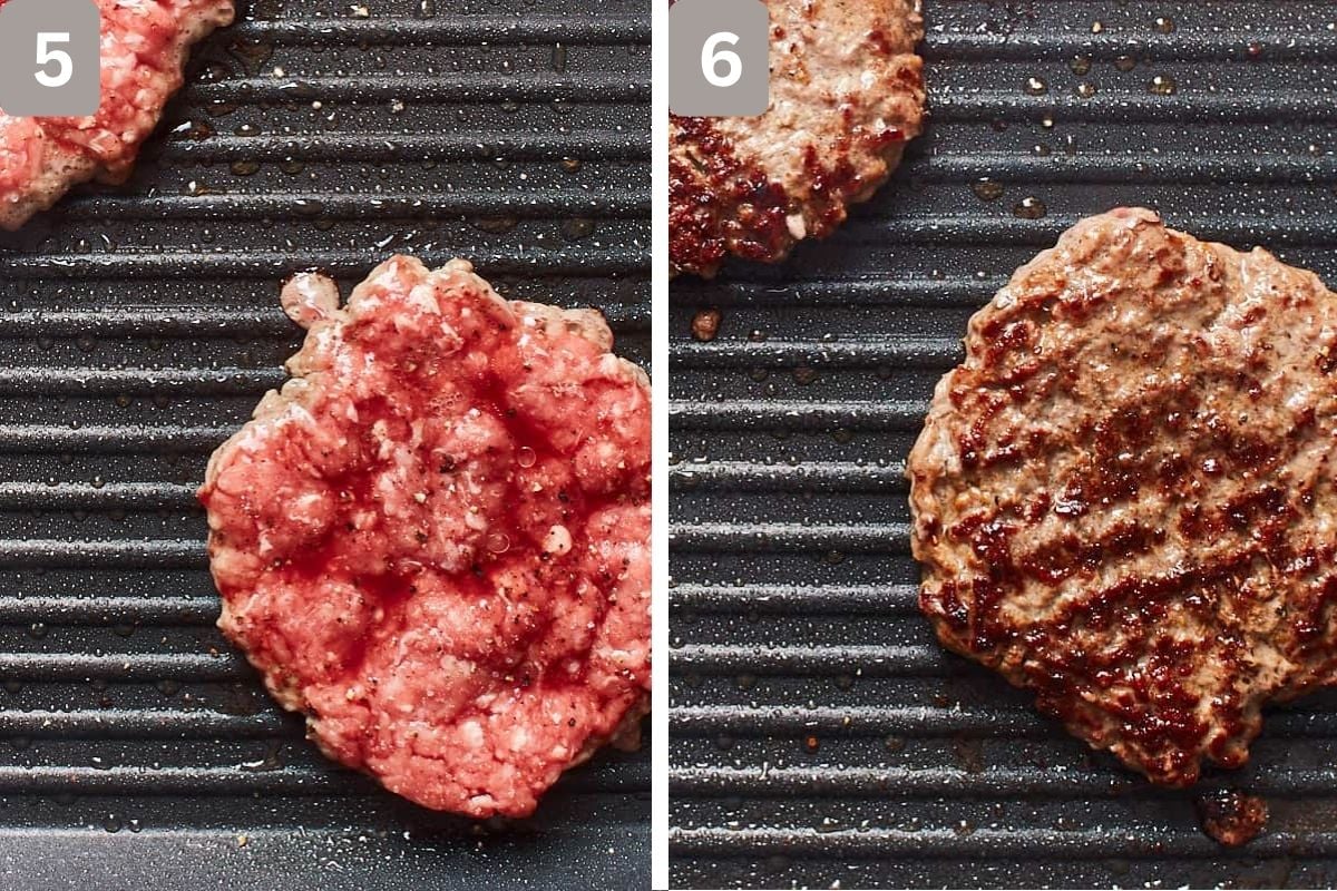Ends turning grey on patty while cooking and browned until cooked 