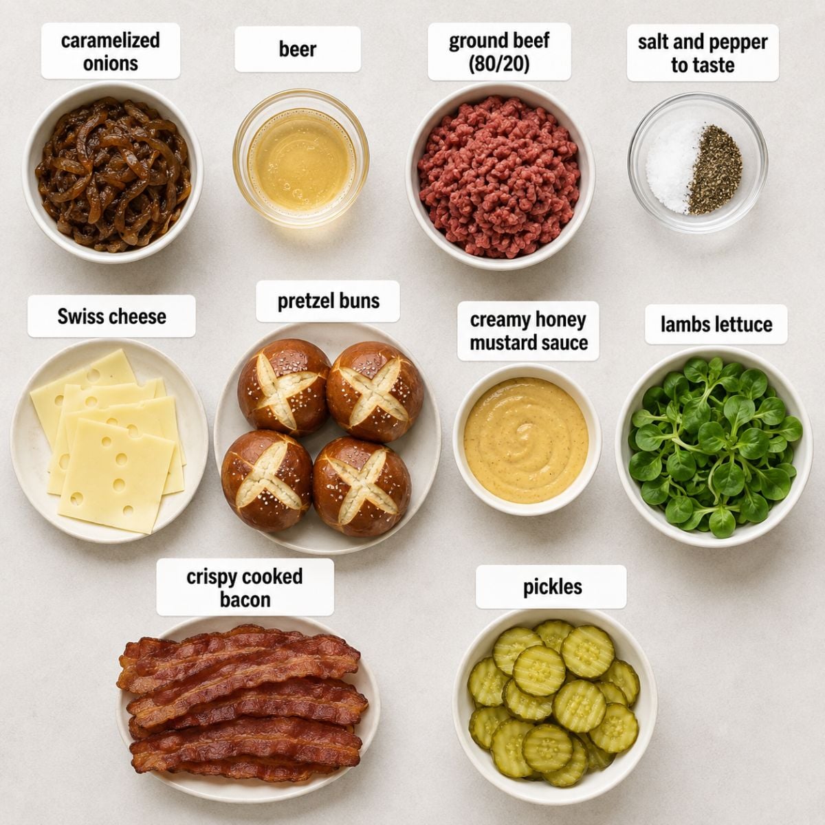 pretzel burger recipe ingredients