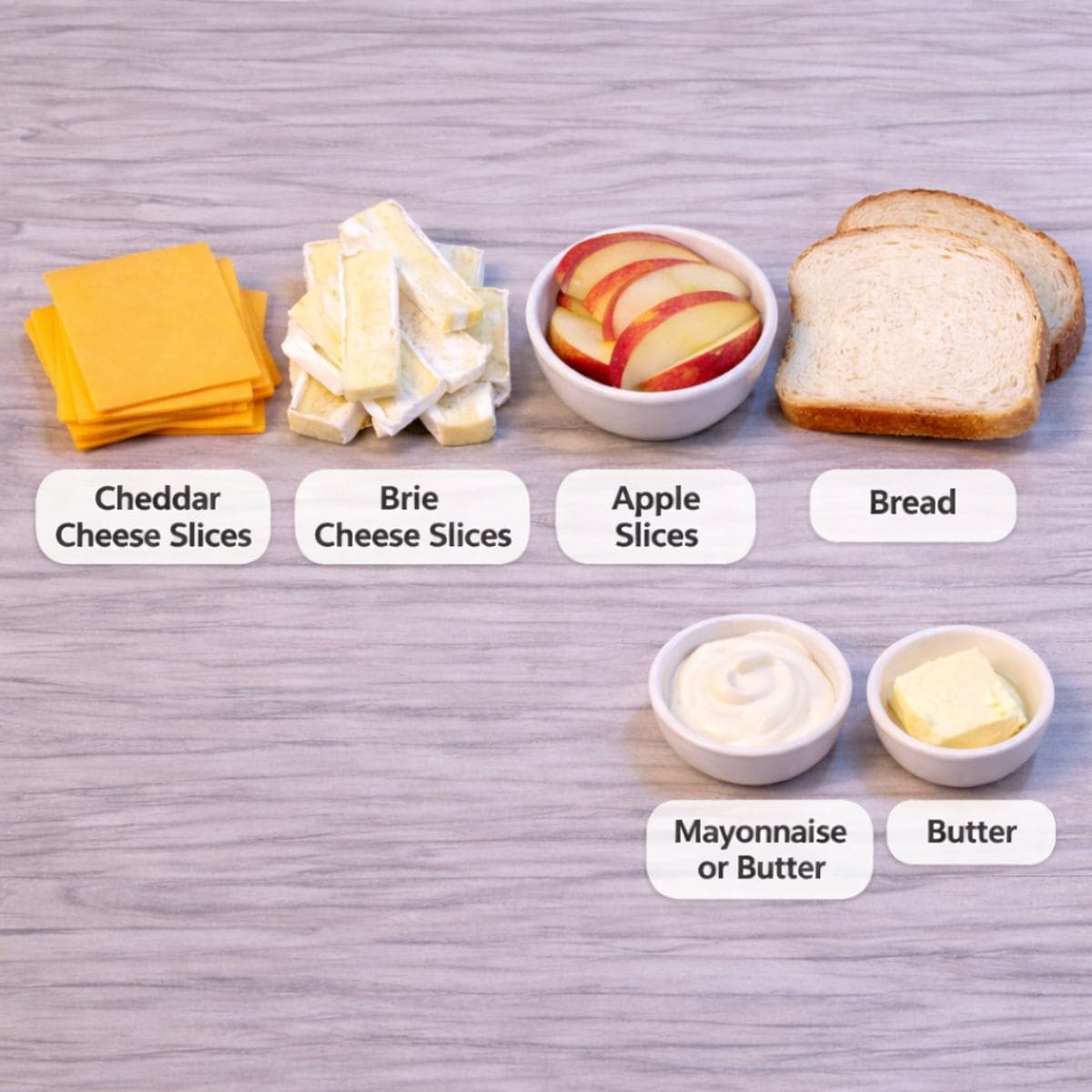 Gourmet grilled cheese ingredients list