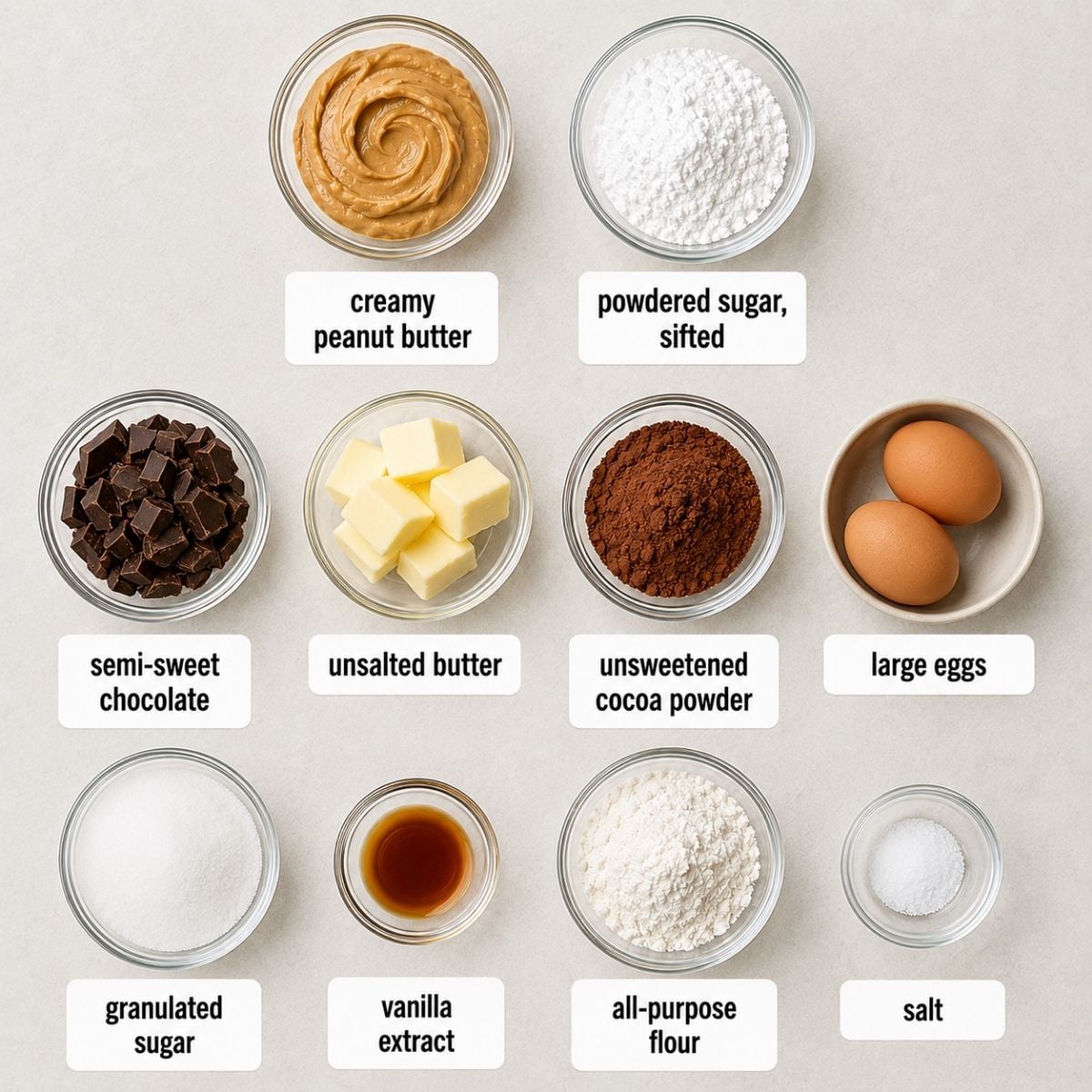 peanut butter brownies ingredients