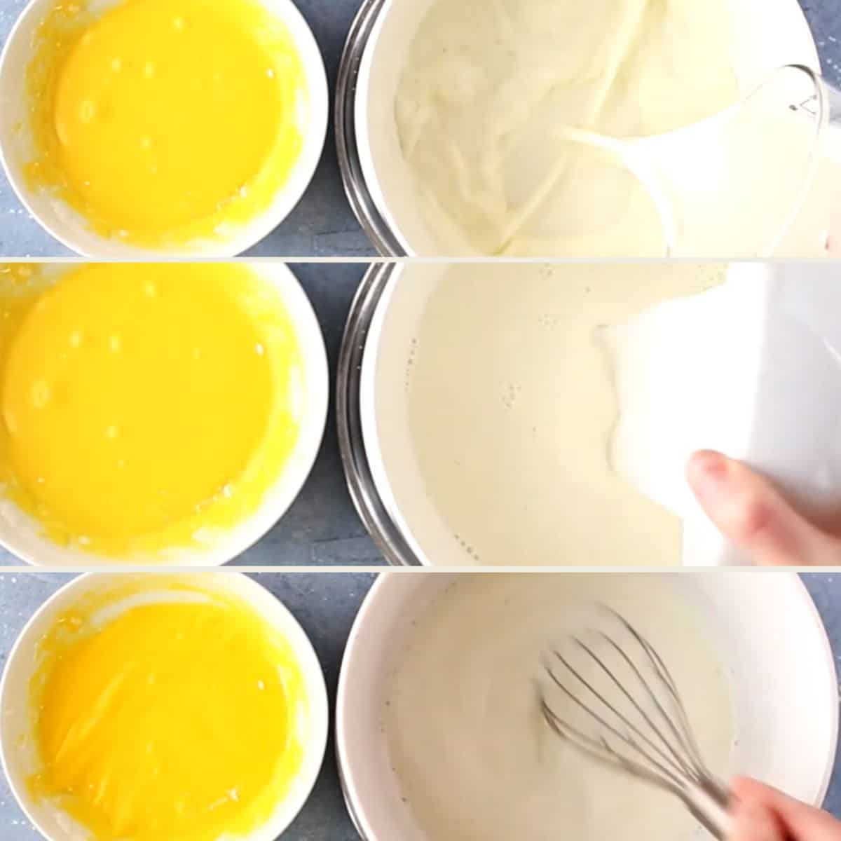 whisk the egg yolks and cornstarch
