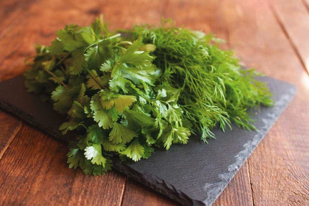 fresh dill and parsley