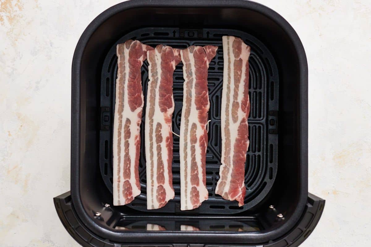 lay the bacon slices
