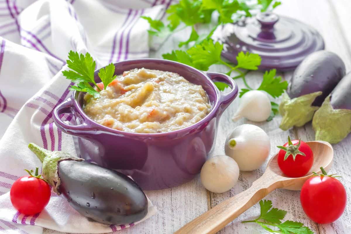 eggplant puree as a tomato-free substitute
