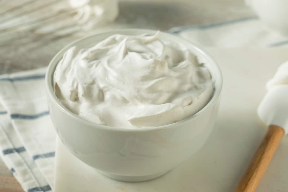 non-dairy yogurt-based whipped cream