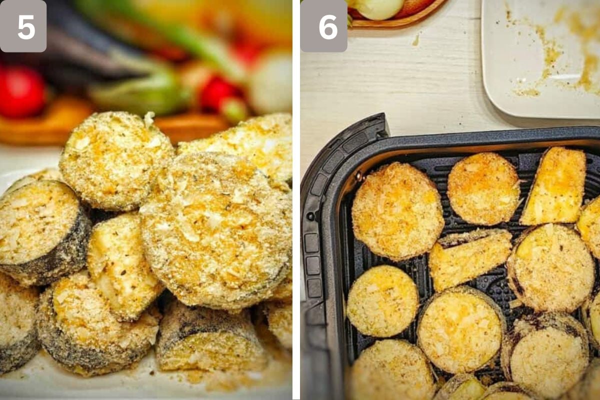 Coat in mixture and arrange in single layer in air fryer basket
