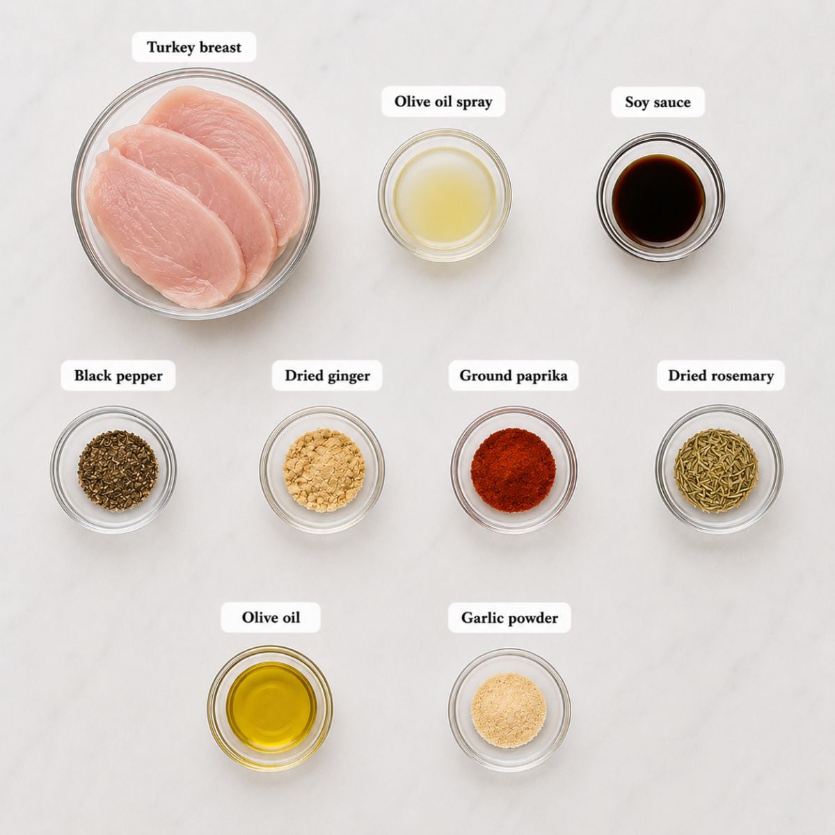 Boneless Marinated Turkey Breast in Air Fryer Ingredients
