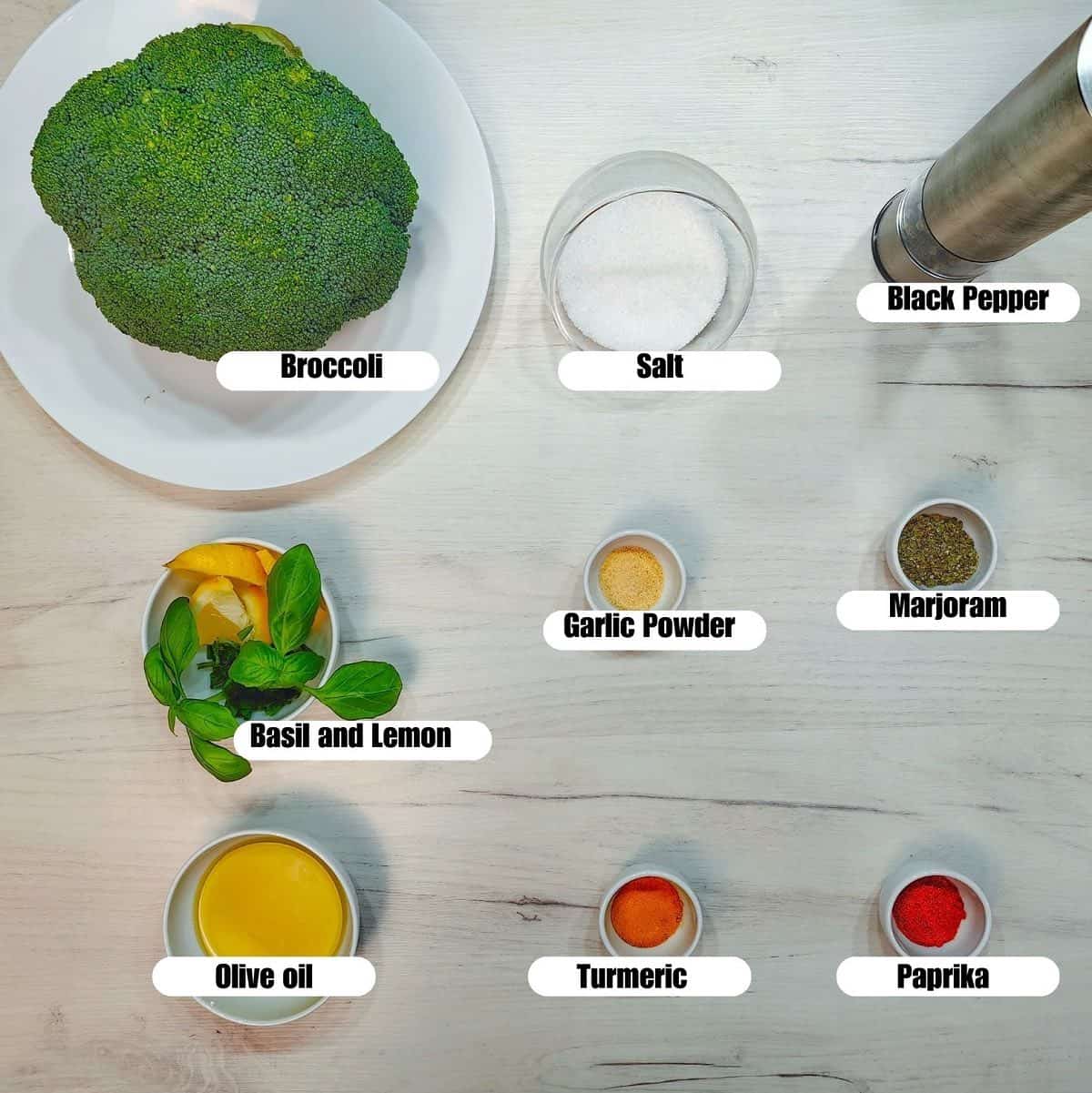 air fryer broccoli ingredients