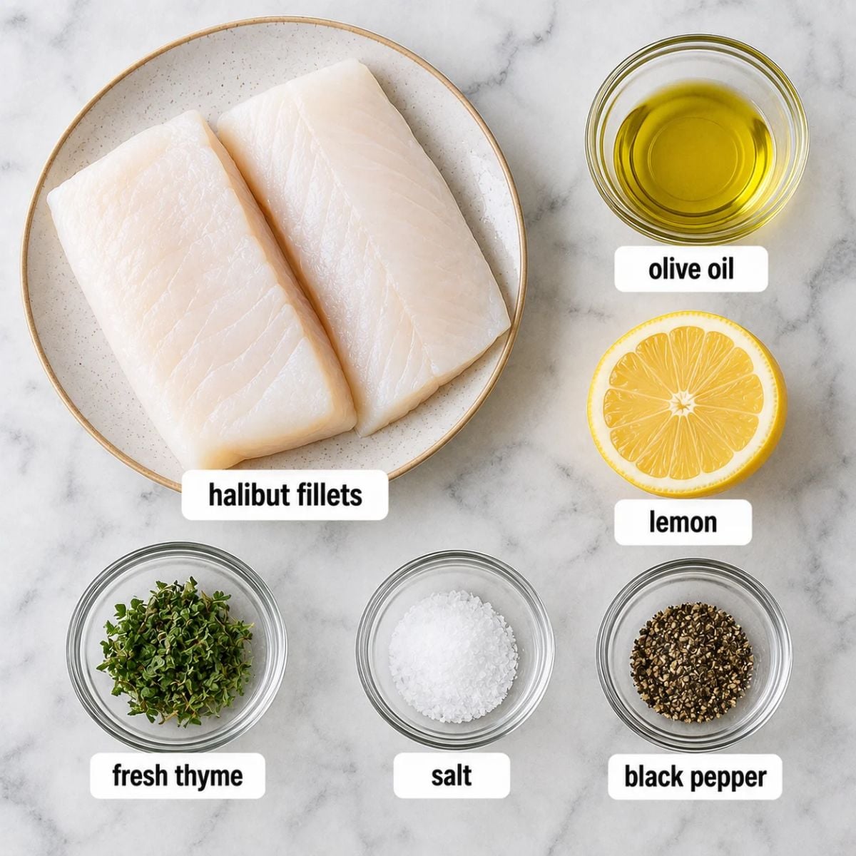 air fryer halibut ingredients