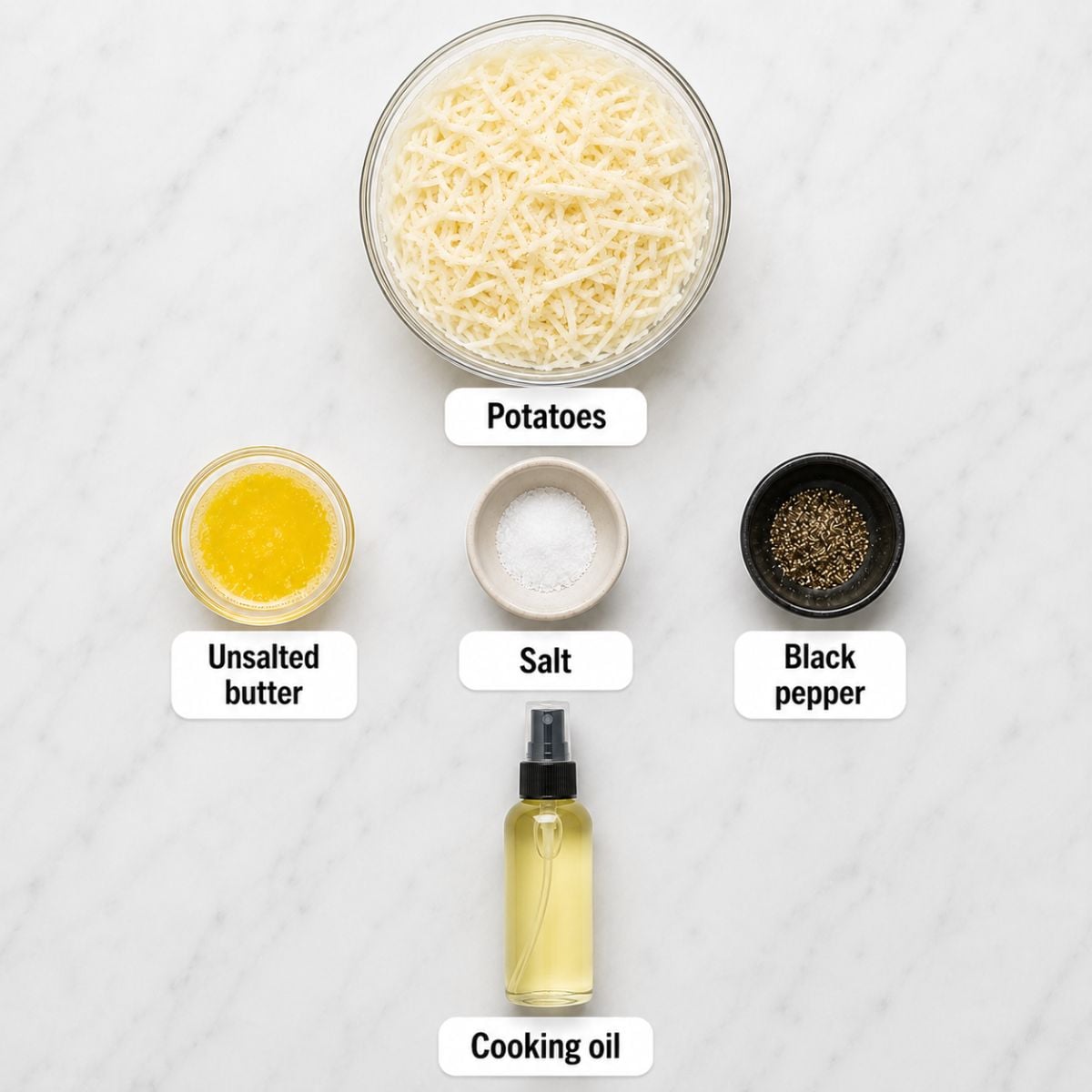 homemade hash browns in air fryer ingredients