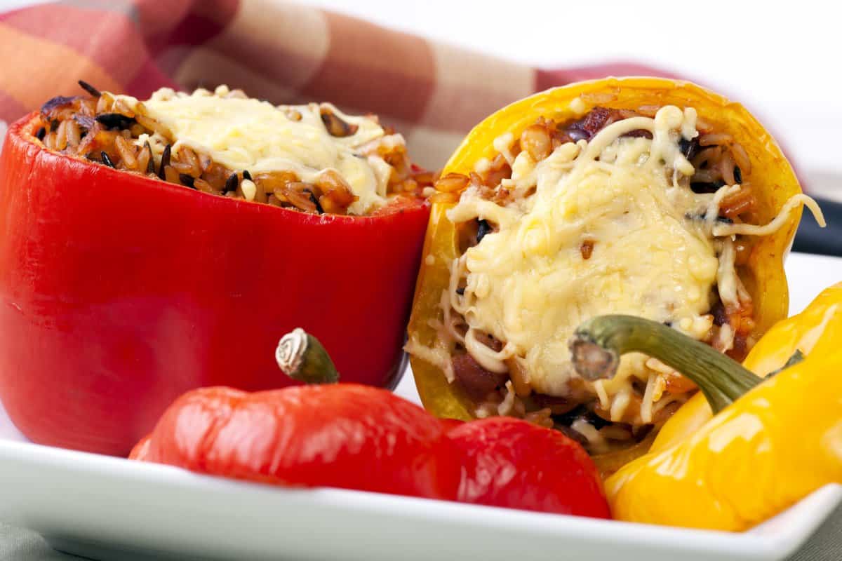 peppers stuffed with wild rice
