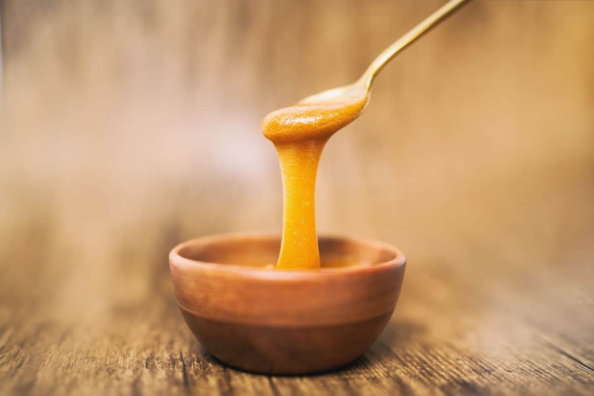 manuka honey in spoon
