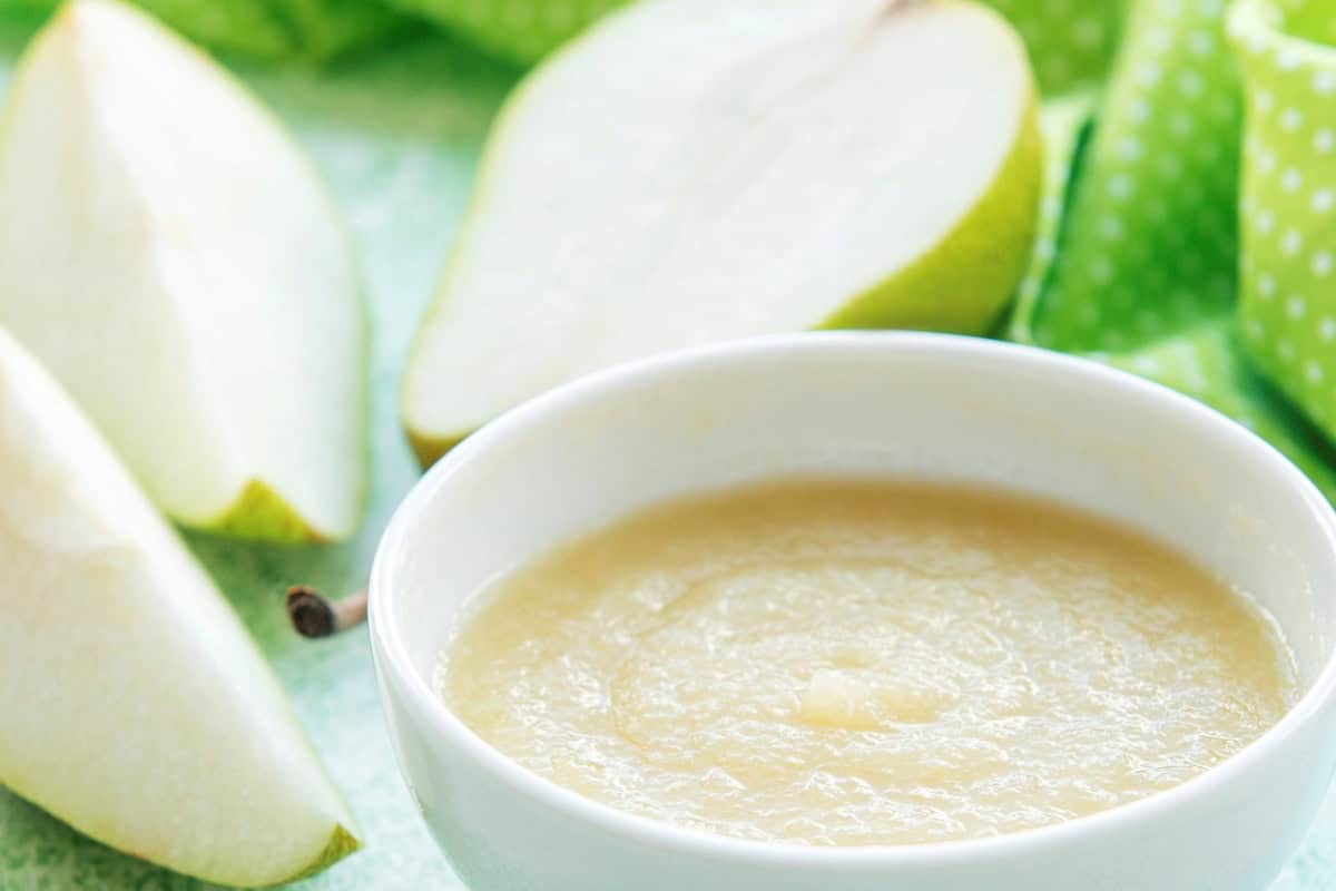 pureed pears