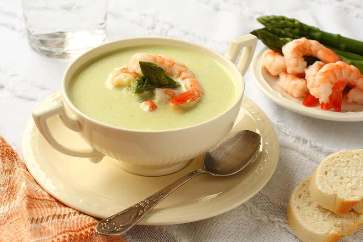 cream soup with shrimp