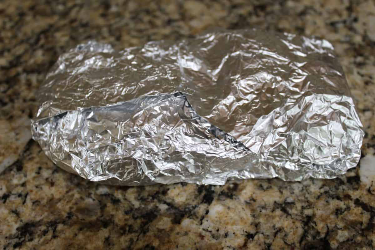 wrap the chicken in foil tightly