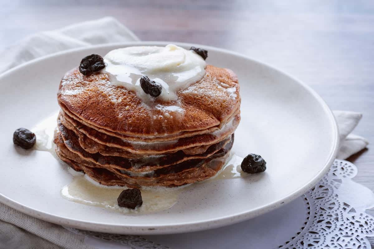pancakes with coconut syrup