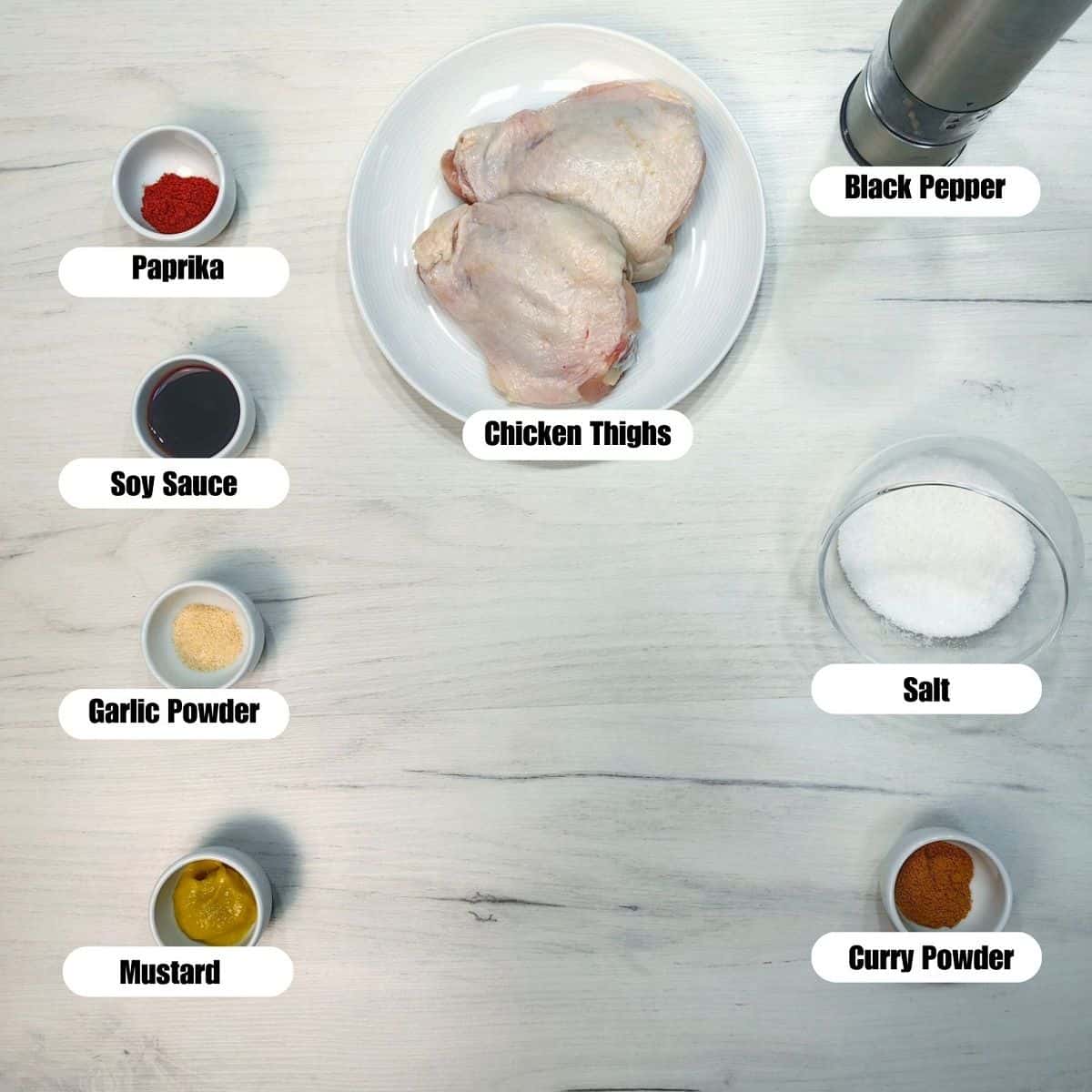 air fryer marinated chicken thighs ingredients