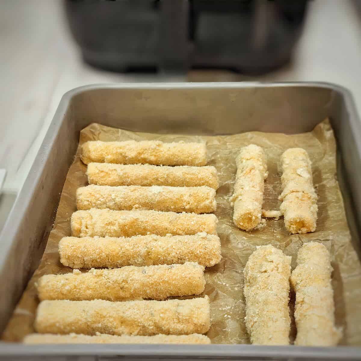 mozzarella sticks ready for air fryer